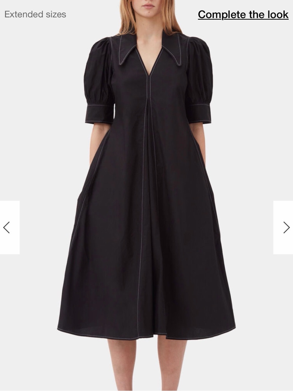 Ganni Cotton Poplin Dress
